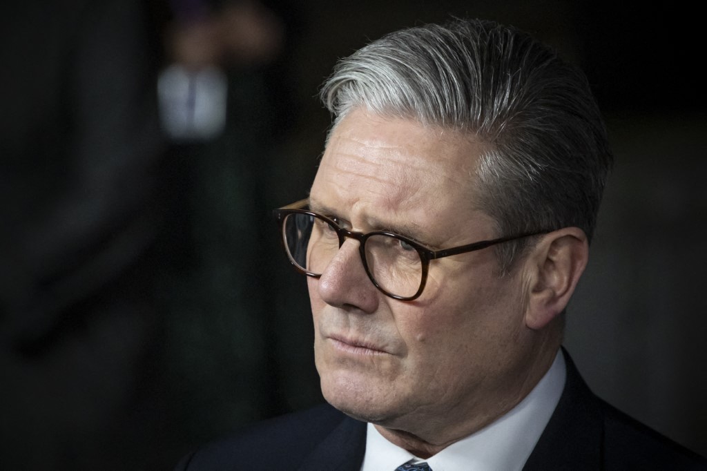 Prime Minister of the United Kingdom Keir Starmer attends the EU Leader's informal retreat meeting at Egmont Palace. The PM of the UK did a doorstep statement and talked to journalist of international press and media. EU leaders will discuss in this summit the European defence strategy during at Palais d'Egmont in Brussels, Belgium on February 3, 2025 (Photo by Nicolas Economou/NurPhoto) (Photo by Nicolas Economou / NurPhoto / NurPhoto via AFP)