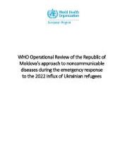 Review of the Republic of Moldova's approach to noncommunicable diseases during the emergency response to the 2022 influx of Ukrainian refugees