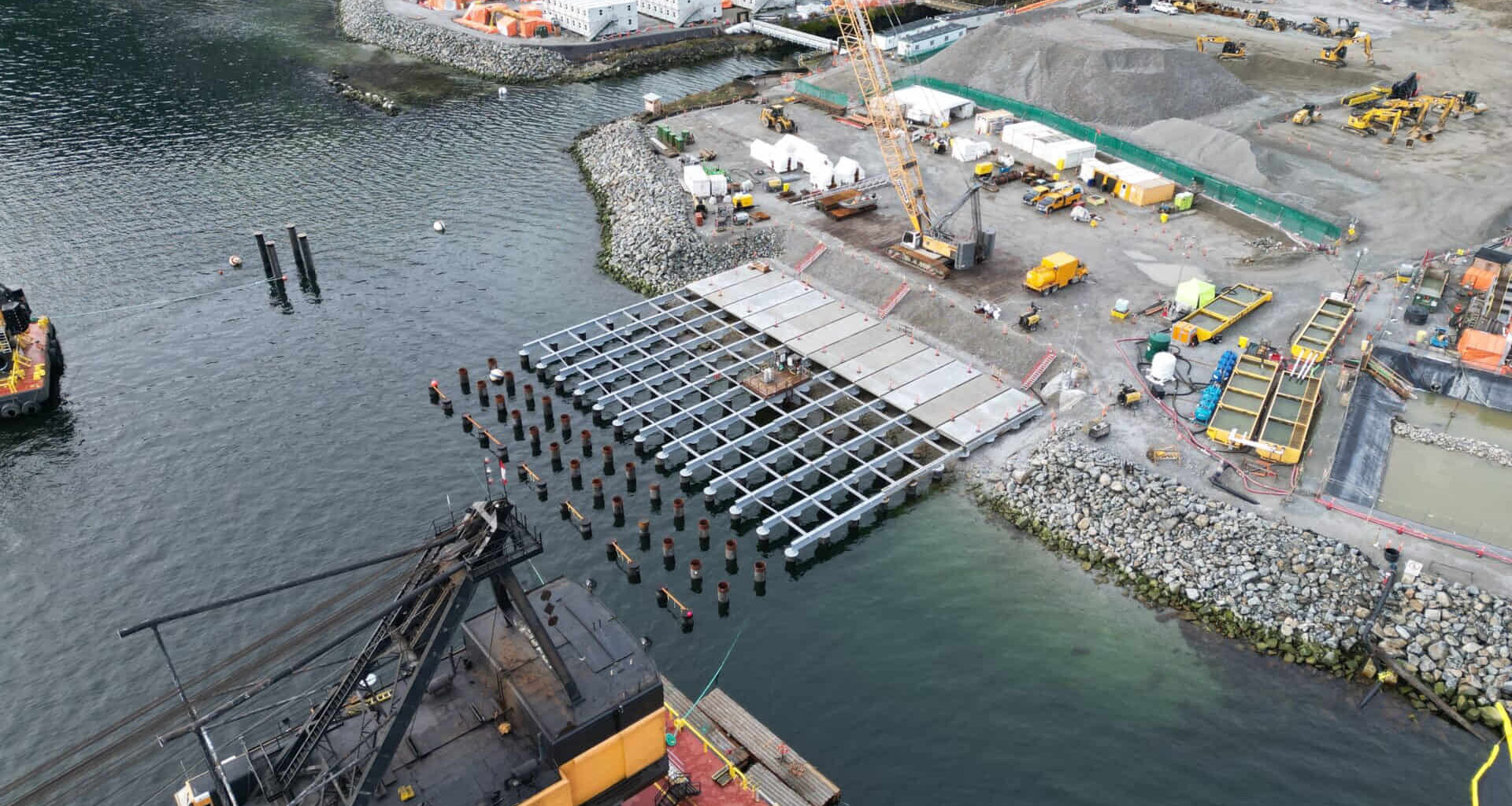 Canada’s net-zero LNG export terminal taking shape as construction ops continue (Gallery)