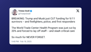 9/11 terror attack survivors suffer another attack. This one is from felon Trump and the South African Nazi Musk