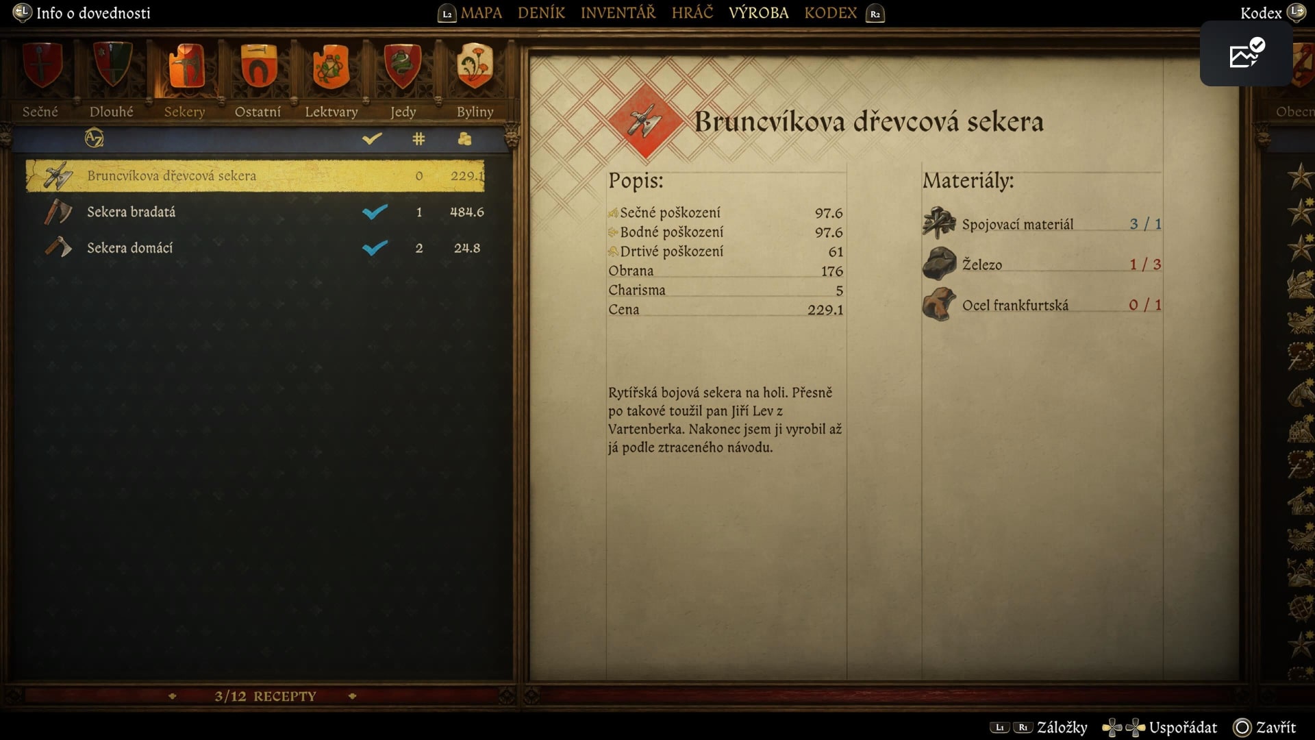 Novinkou v Kingdom Come: Deliverance II je příprava mýdla či kování.