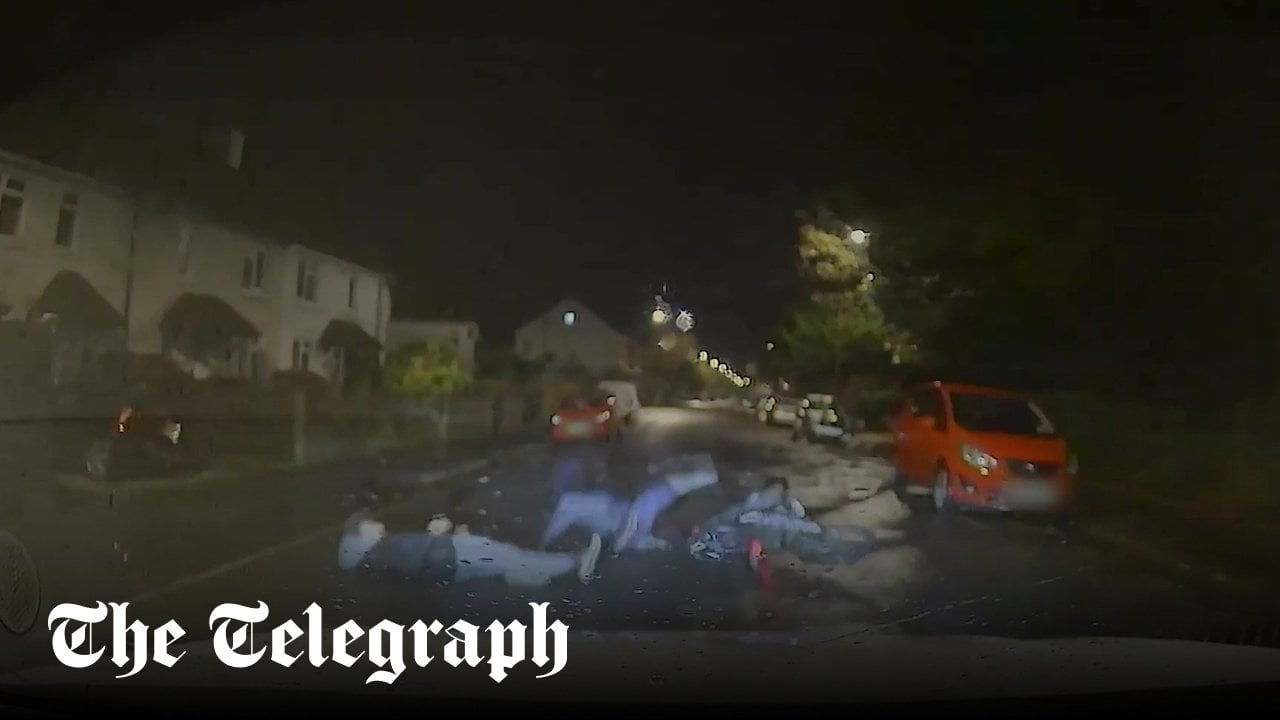 Watch: Moment policeman knocks ‘goading’ teenager off e-bike