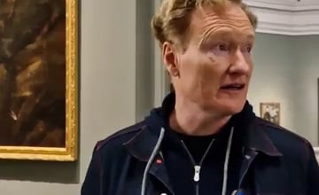 Conan O'Brien en el Museo del Prado.