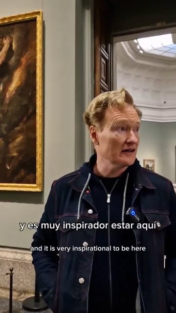 Conan O'Brien en el Museo del Prado.