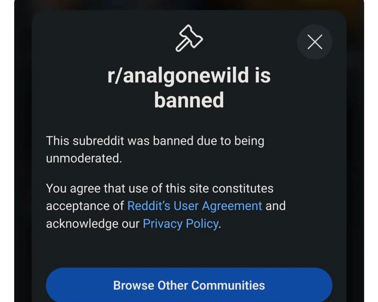 Reddit has fallen. There has been a sidewide mass ban-wave against LGBTQ and porn subs, likely in an attempt to please the new US administration.