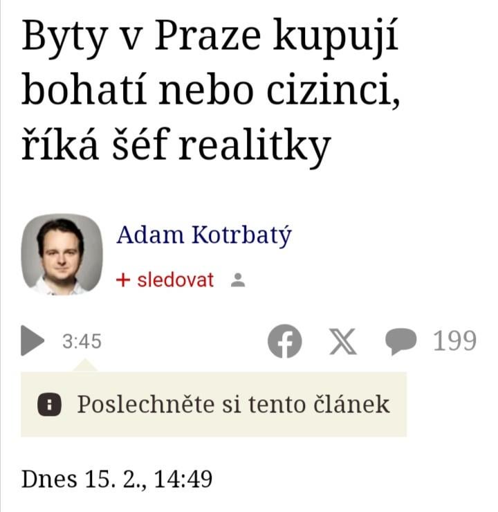 Byty v Praze kupují bohatí nebo cizinci