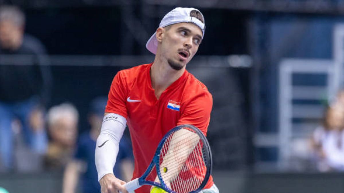 Dino Prizmic in the 2025 Davis Cup. Photo: getty
