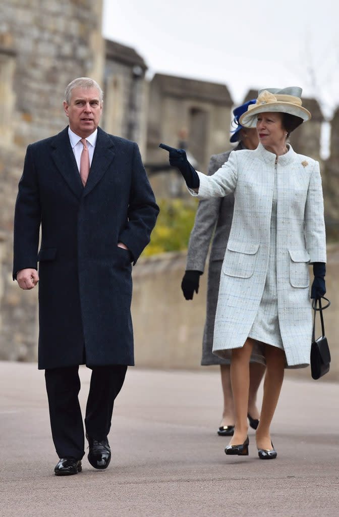 The dinner, hosted by Princess Anne last Thursday, honored Andrew’s alma mater Gordonstoun School. Getty Images