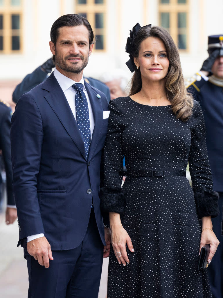 STOCKHOLM, SWEDEN - SEPTEMBER 10: Prince Carl Philip and Princess Sofia of Sweden attend a ceremony in connection with the opening of the Swedish Parliament's fall session on September 10, 2024 in Stockholm, Sweden. (Photo by Michael Campanella/Getty Images)