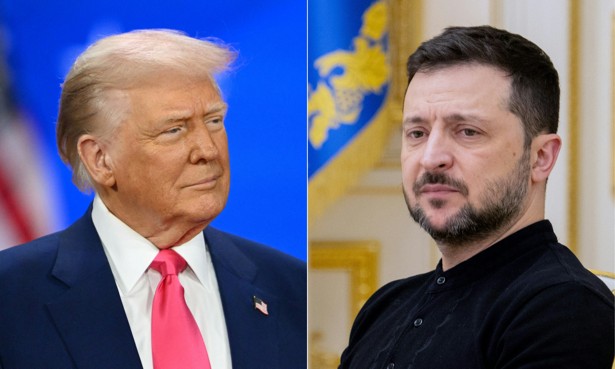 Donald Trump and Volodymyr Zelensky