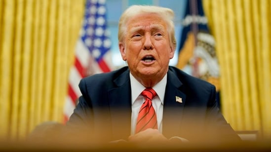 US President Donald Trump made the remarks while speaking to reporters after signing a slew of executive orders in the Oval Office.(Bloomberg)