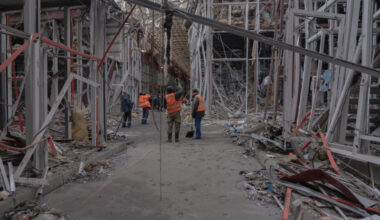Aftermath of Russian drone strike at Barabashovo market in Kharkiv on Feb 6 / Photo: Liubov Yemets, Gwara Media