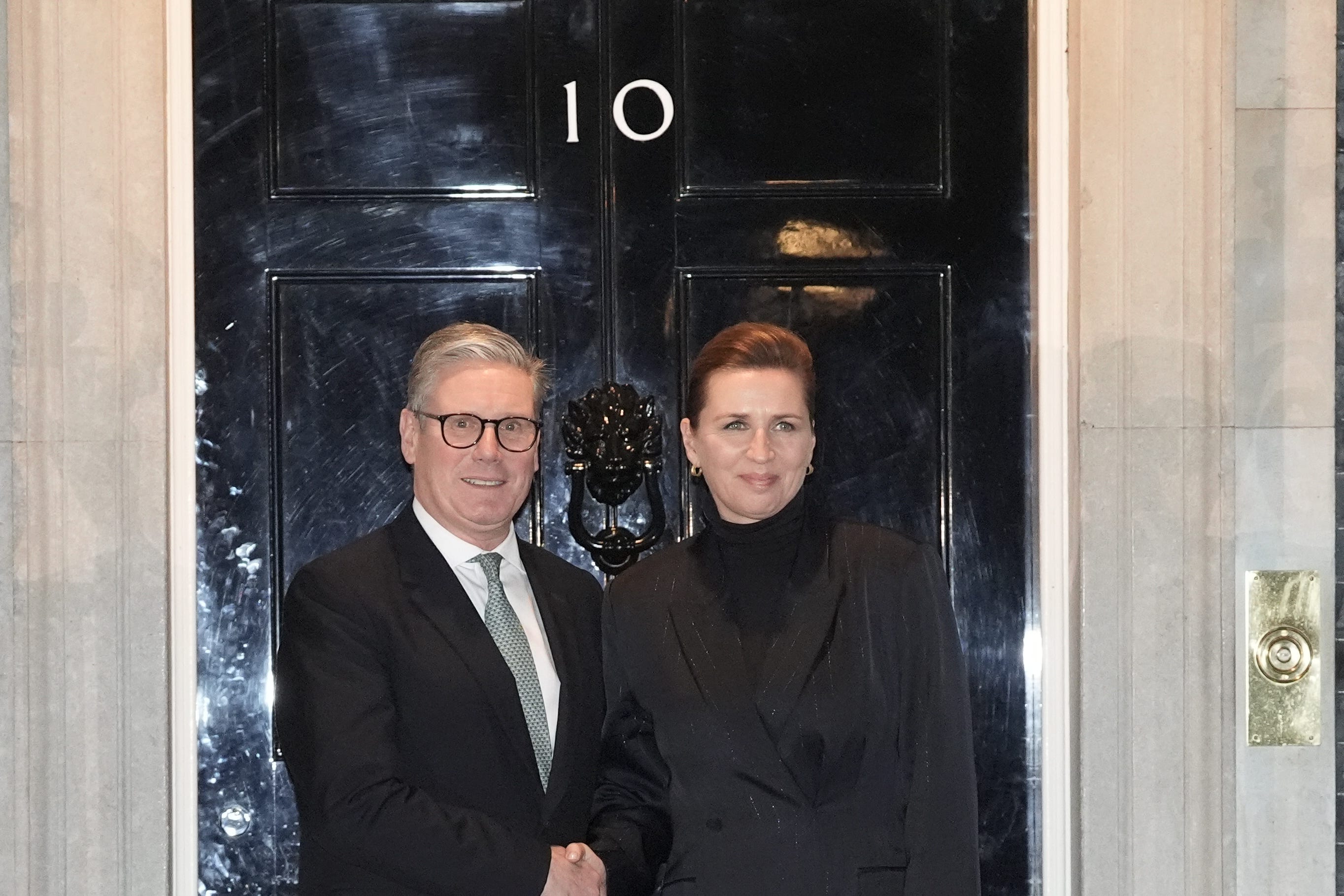 Denmark prime minister Mette Frederiksen issued her statement after meeting Sir Keir Starmer in London (Stefan Rousseau/PA)