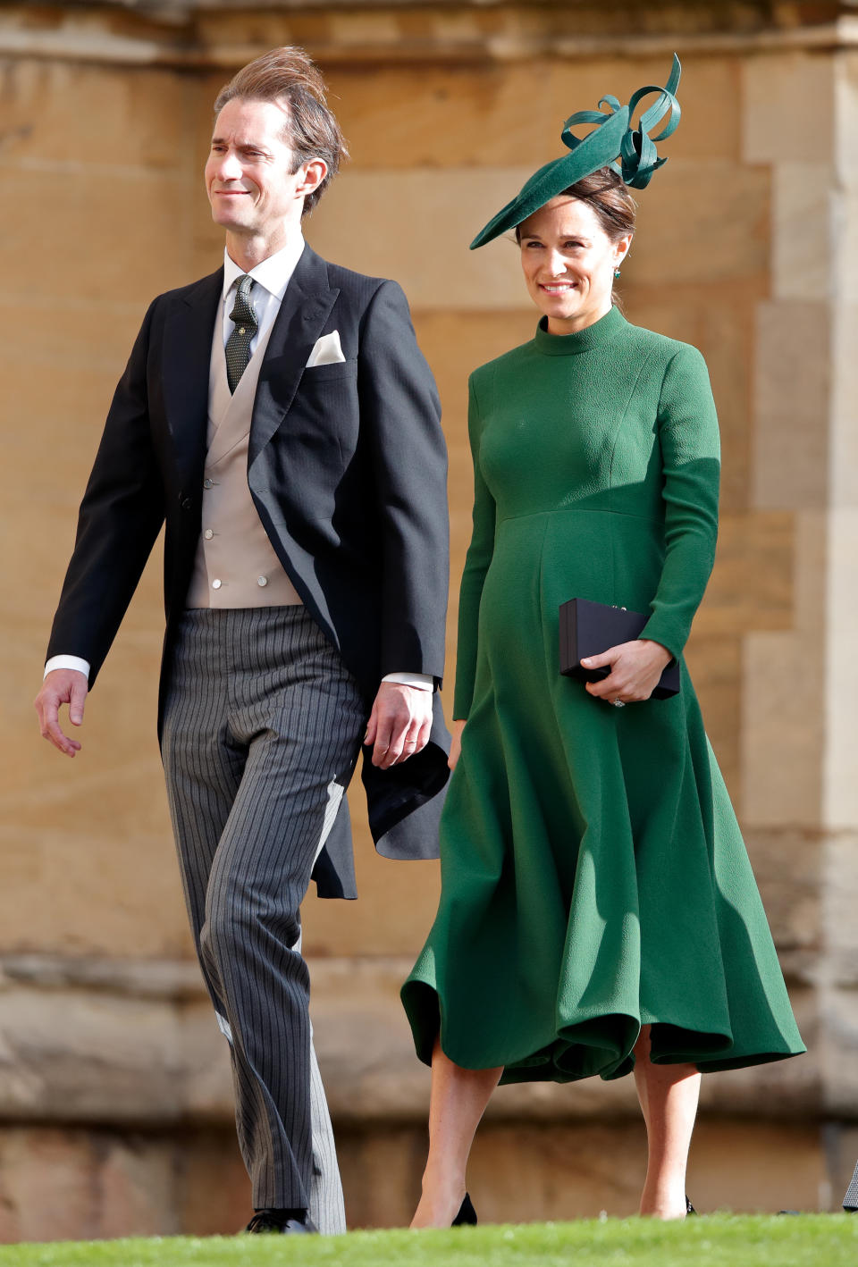 WINDSOR, UNITED KINGDOM - OCTOBER 12: (EMBARGOED FOR PUBLICATION IN UK NEWSPAPERS UNTIL 24 HOURS AFTER CREATE DATE AND TIME) James Matthews and Pippa Middleton attends the wedding of Princess Eugenie of York and Jack Brooksbank at St George's Chapel on October 12, 2018 in Windsor, England. (Photo by Max Mumby/Indigo/Getty Images)