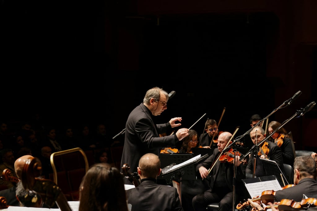 The concert was conducted by Missak Baghboudarian, a member of Syria’s Armenian minority. Photo: Reuters