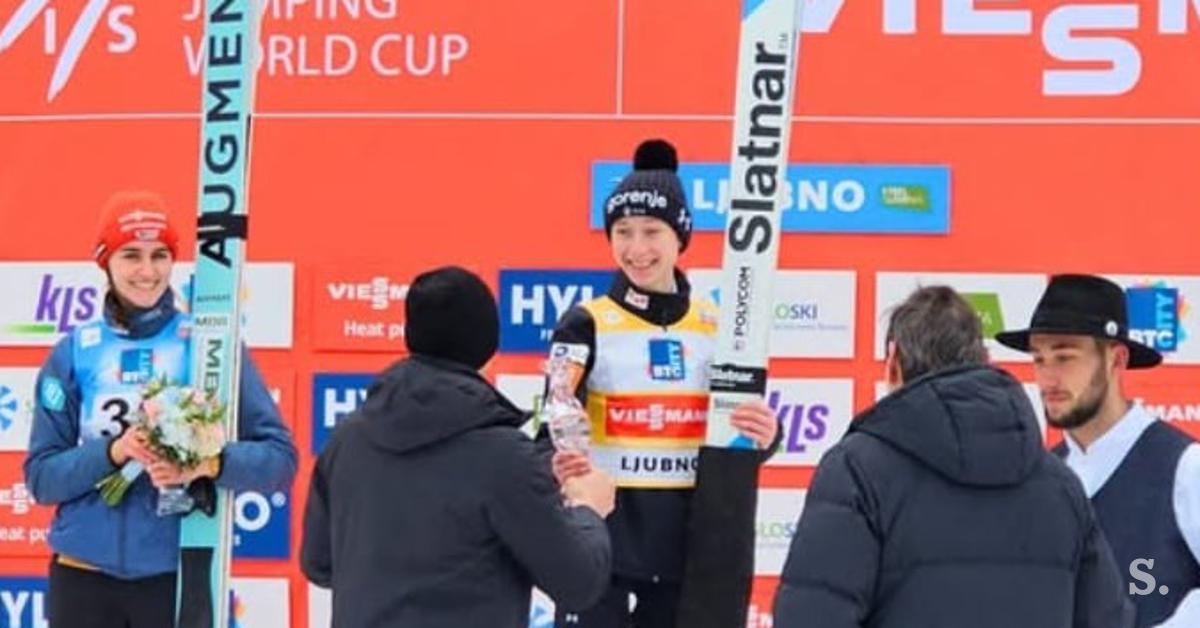 Na Ljubnem sreča in groza v enem. Nika Prevc prehitela vse, nato je sledil padec Norvežanke.