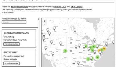 [OC] Groundhogs! On a map!
