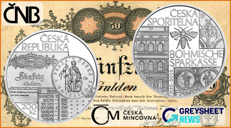enlarged image for Czech Republic. Silver Proof Coins Mark Bicentenary Anniversary of the Country’s Oldest Savings Bank.