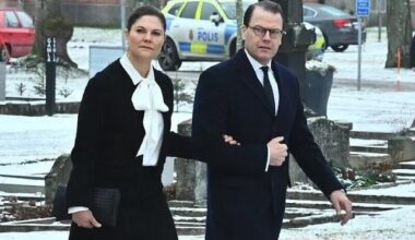 Crown Princess Victoria and Prince Daniel of Sweden visited Örebro to attend a church service at Längbro Church in honor of the victims of the school shooting at Campus Risbergska