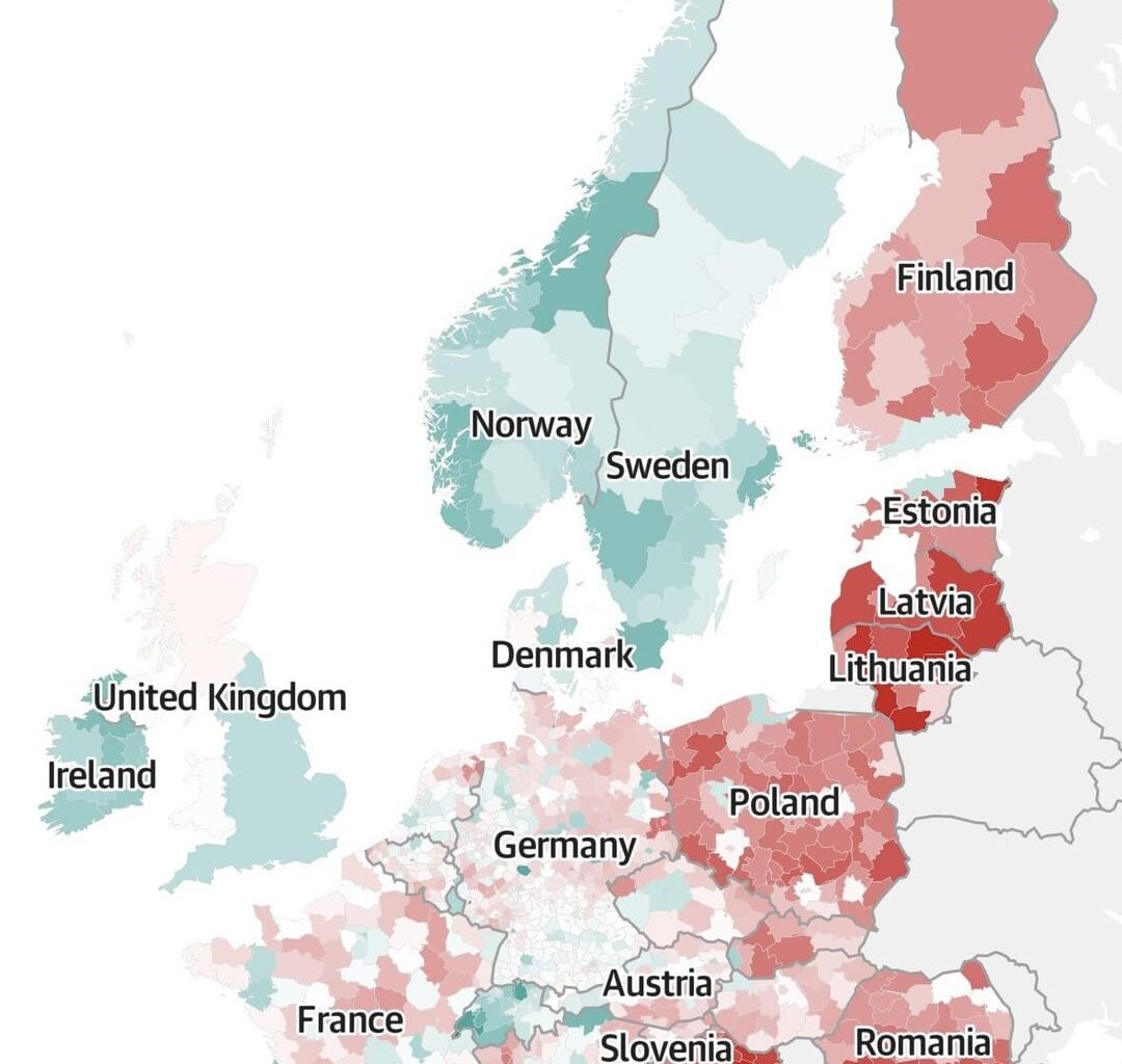 Visualised: Europe’s population crisis, Source: The Guardian and Eurostat