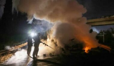 UN vehicle torched, commander wounded as Hezbollah supporters protest