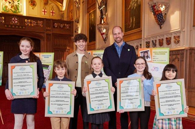 Prince William hosts Blue Peter Earthshot winners at Windsor