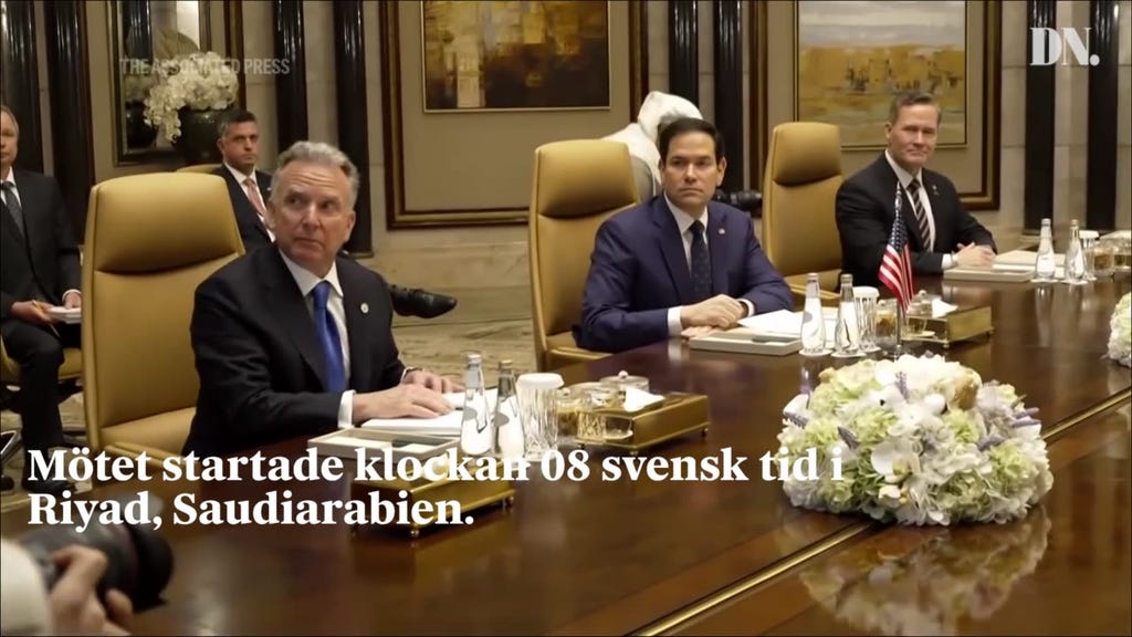USA och Ryssland i samtal om fred – utan Ukraina