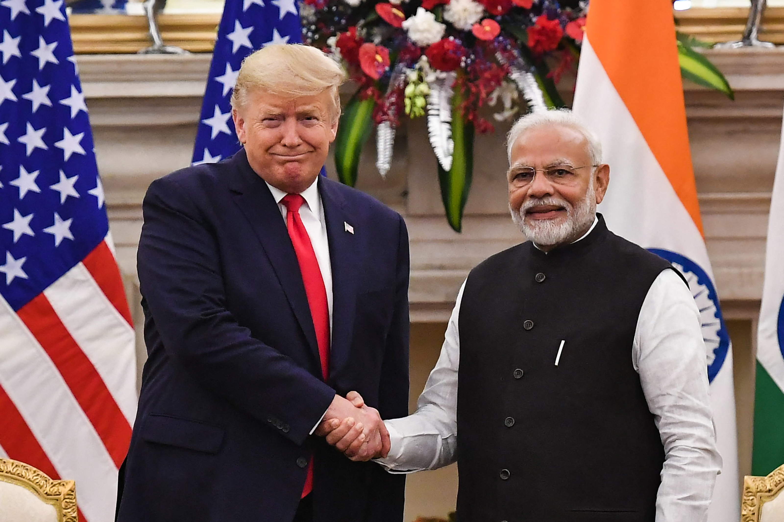 India's PM Narendra Modi with Trump