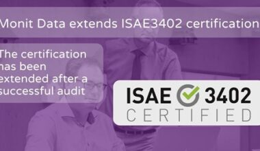 Monit Data Extends ISAE3402 Certification After Successful Audit