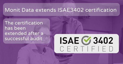 Monit Data Extends ISAE3402 Certification After Successful Audit