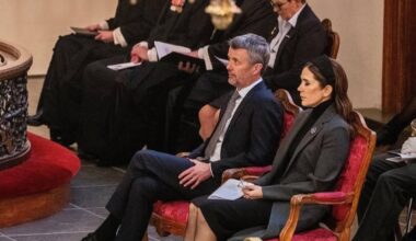 King Frederik and Queen Mary of Denmark attended a service hosted by the Danish Parliament in commemoration of the anniversary of Russia's invasion of Ukraine.