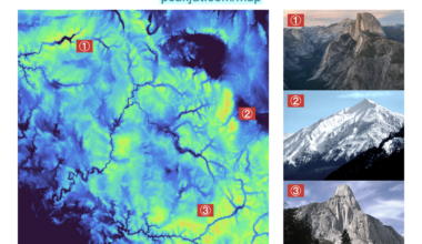 This interactive world map shows you where mountains rise impressively above their surroundings, rather than just above sea level. [OC]