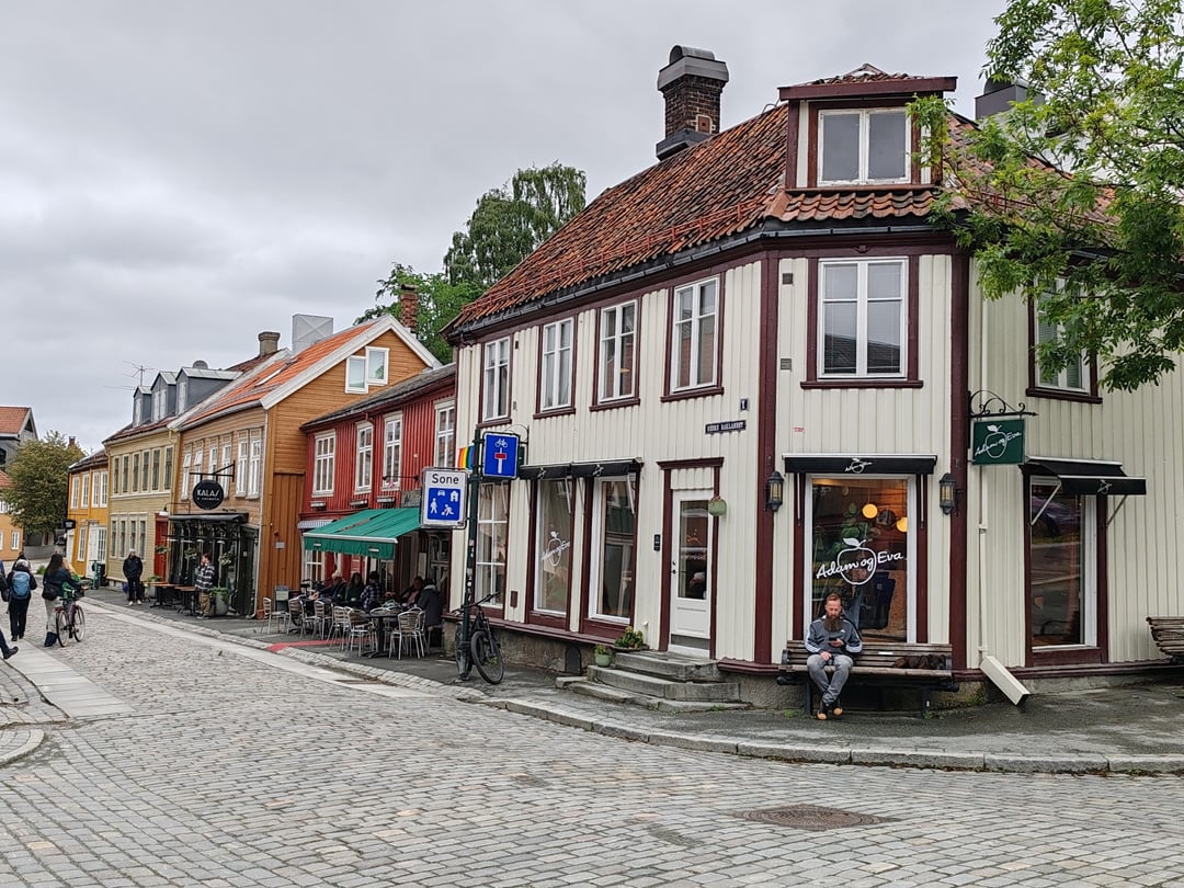 Bakklandet Disctrict, Trondheim, Norway  .