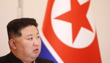 North Korean Supreme Leader Kim Jong Un speaks during a press conference on June 19, 2024, in Pyongyang, North Korea.