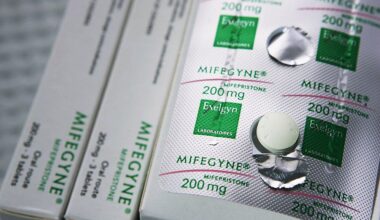 The abortion drug Mifepristone, also known as RU486, is pictured in an abortion clinic February 17, 2006, in Auckland, New Zealand.
