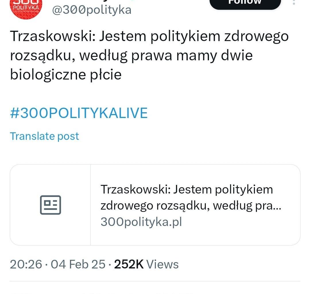 R. Trzaskowski o płciach.