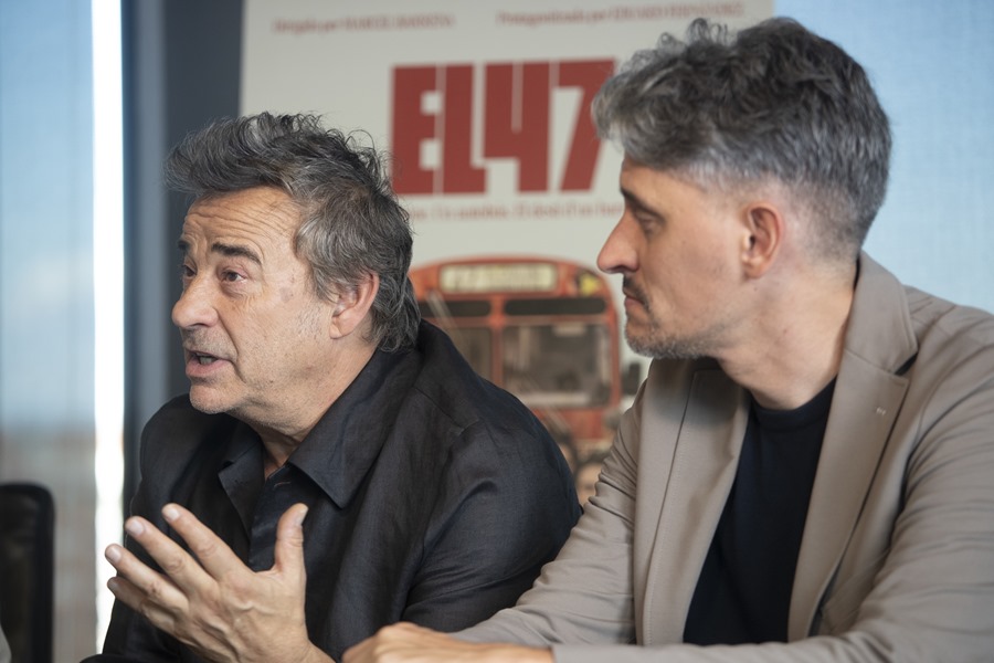 'El 47', una película de Marcel Barrena (d) y con Eduard Fernández (i) como protagonista