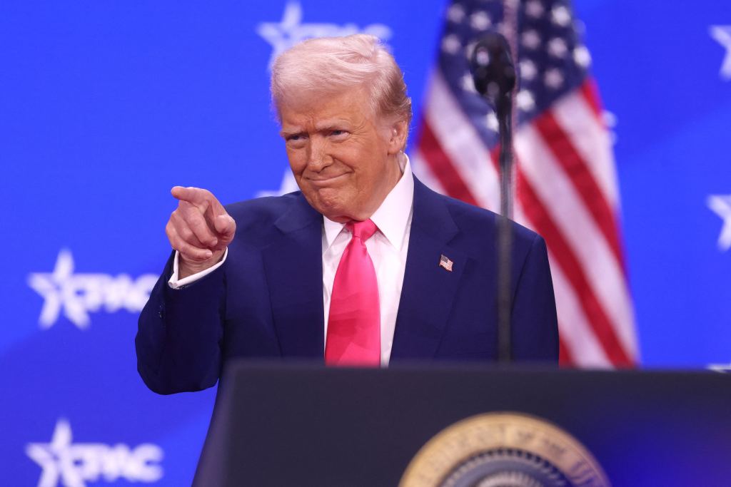 President Donald Trump speaks during 2025 CPAC Conference Day 3 at Gaylord Convention Center in National Harbor, Maryland on February 22, 2025.