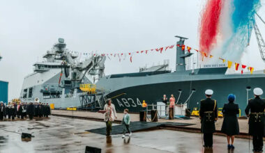 Dutch Crown Princess Catharina-Amalia christens HNLMS Den Helder (A834) Combat Support Ship
