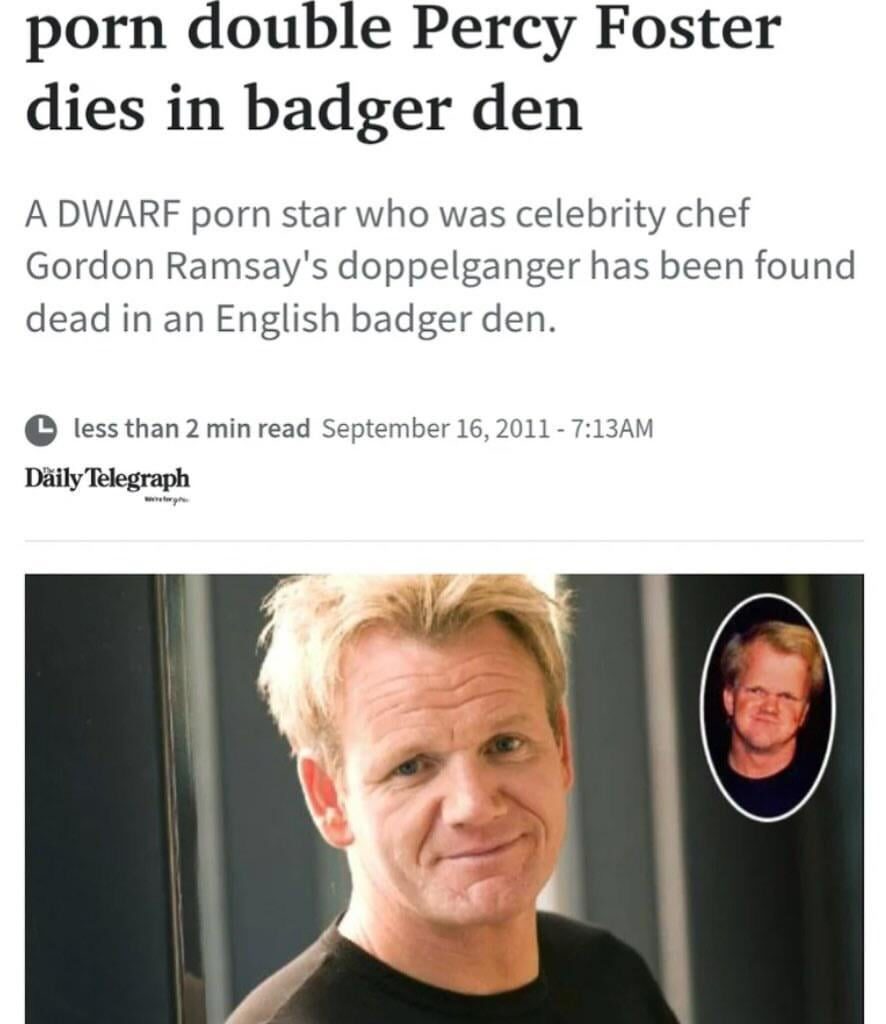 In a hole in the ground there lived a Gordon Ramsay dwarf Porn double