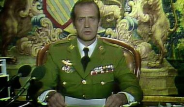 February 23 to 24, 1981 His Majesty King Juan Carlos I in a move to protect the newly established democratic Spain, stopped a coup d'état carried out by several military personnel.