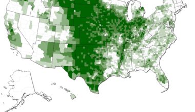 [OC] Map of Farmland in the US