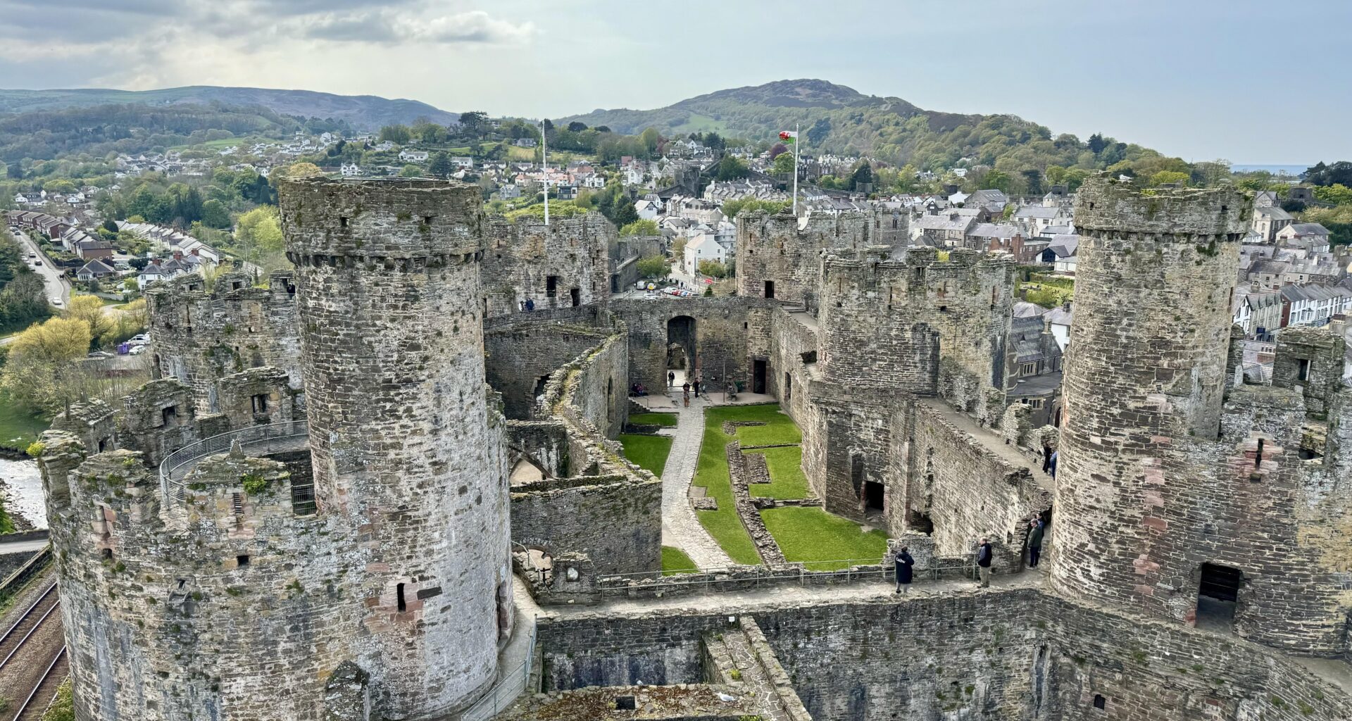Mega afraid of heights but very happy with the pics taken top of Conwy Castle.