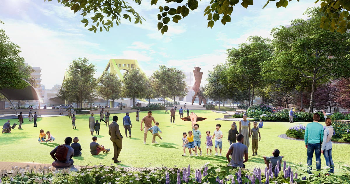 Renderings revealed for Arts Landing, a $31M outdoor civic space in Pittsburgh's Cultural District