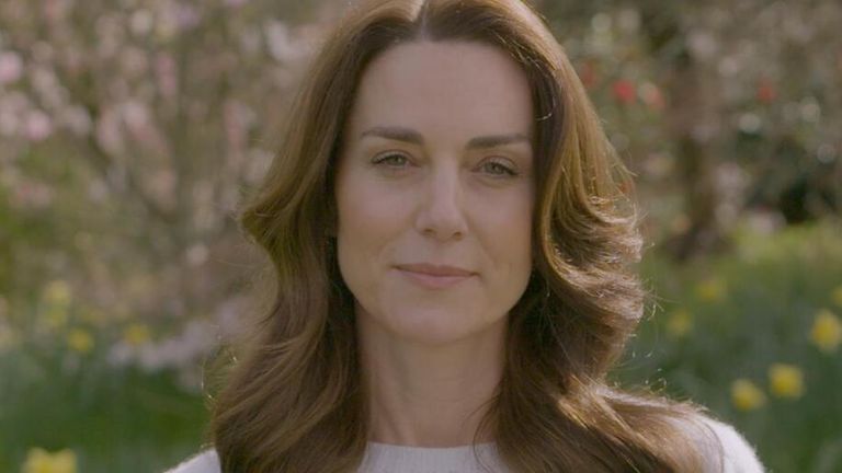 Handout photo provided by Kensington Palace of the Princess of Wales recording her message announcing that following her abdominal surgery in January "tests after the operation found cancer had been present." Issue date: Friday March 22, 2024.