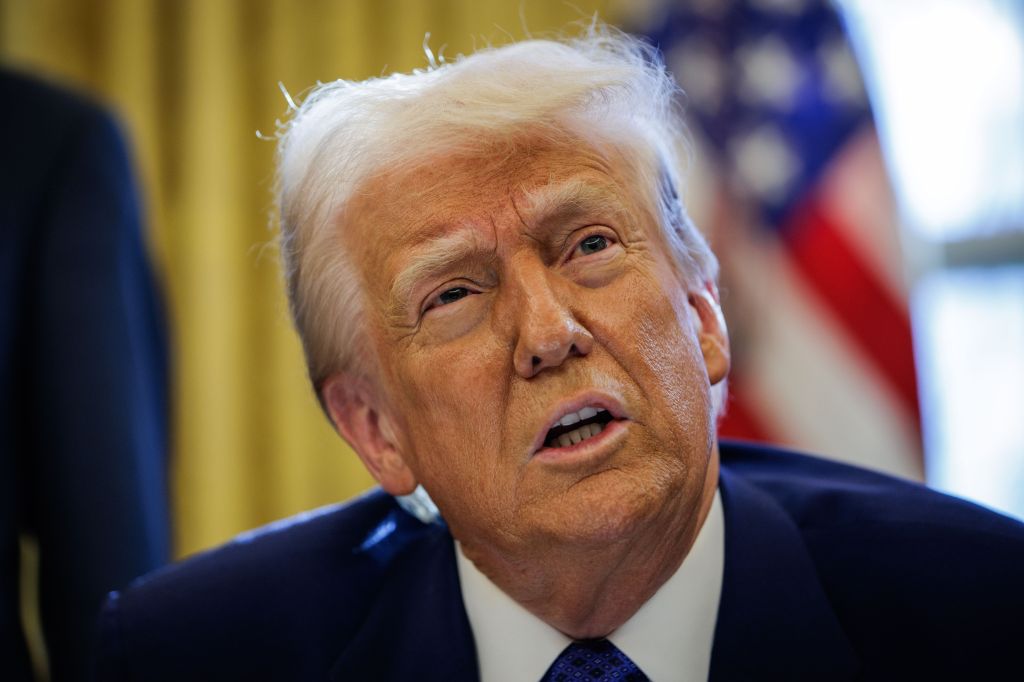 A photo of President Donald Trump in the White House.