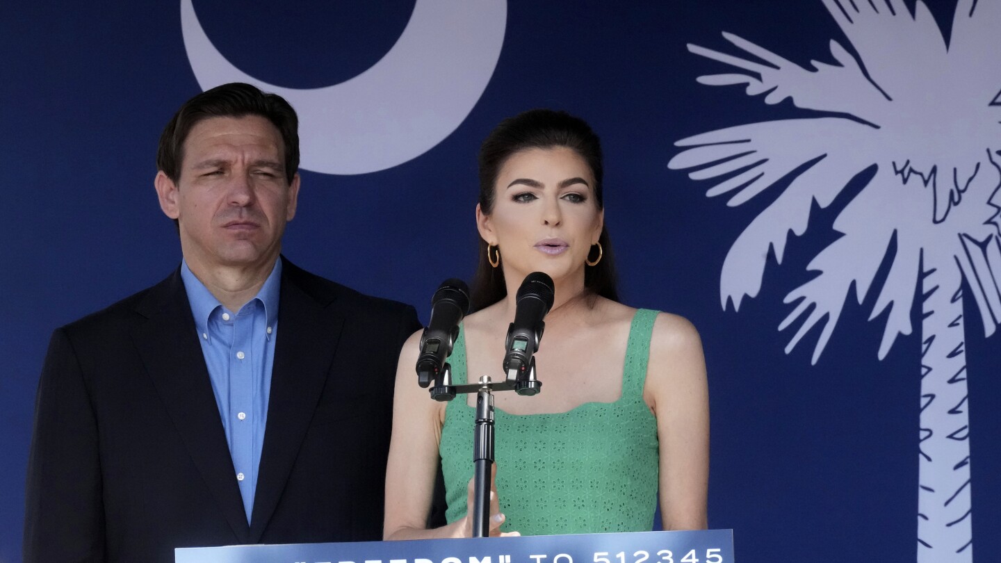 Ron DeSantis talks up his wife as next Florida governor, swipes Trump pick
