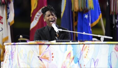 Jon Batiste's reimagined Super Bowl anthem highlighted wife's painting and set stage for new music