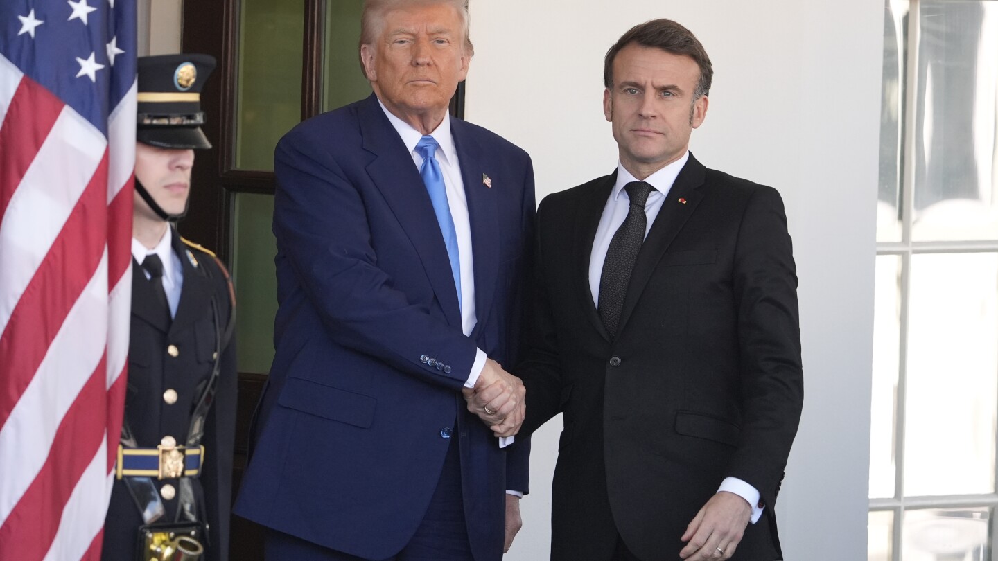 Trump meets with Macron as uncertainty grows about US ties to Europe and Ukraine