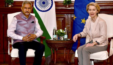 External Affairs Minister S Jaishankar and European Commission President Ursula von der Leyen